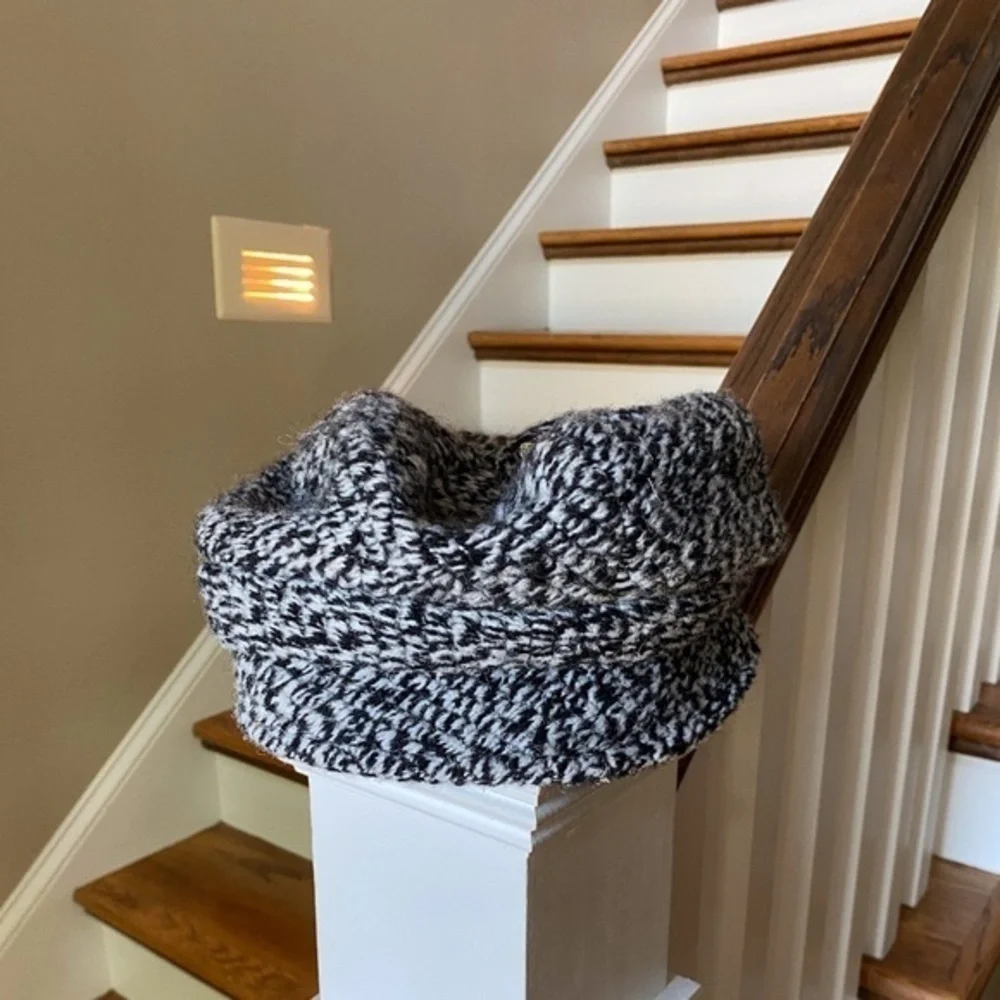 Anthropologie Marbled Knit News Boy Hat